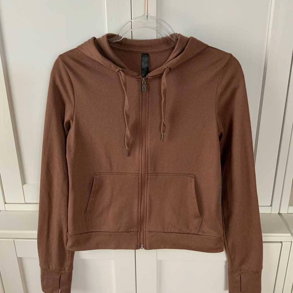 Kyodan Brown Women's Hoodie Jacket Cropped